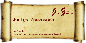 Juriga Zsuzsanna névjegykártya